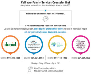Family Support Services contacts during business hours